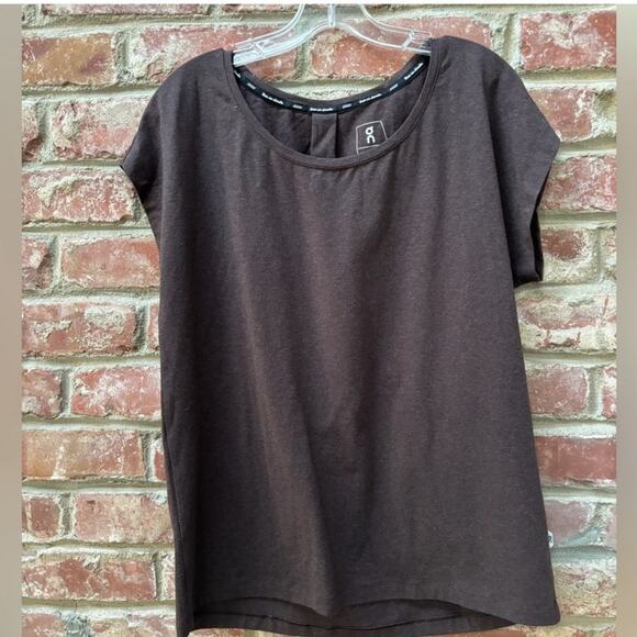 ON Runing Short Sleeve Women’s On-T Tee Top Brown Medium Swiss Engineering - Picture 7 of 7